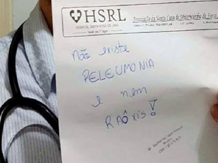 Médico debocha de paciente na internet: Não existe peleumonia